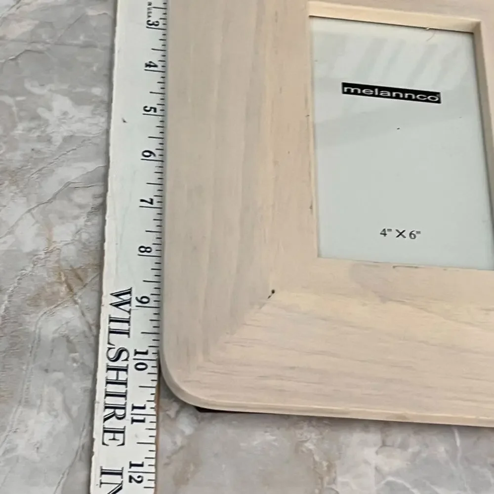 Melannco Wood Picture Frame 4 x 6 in Rectangle Raised Modern Minimalist